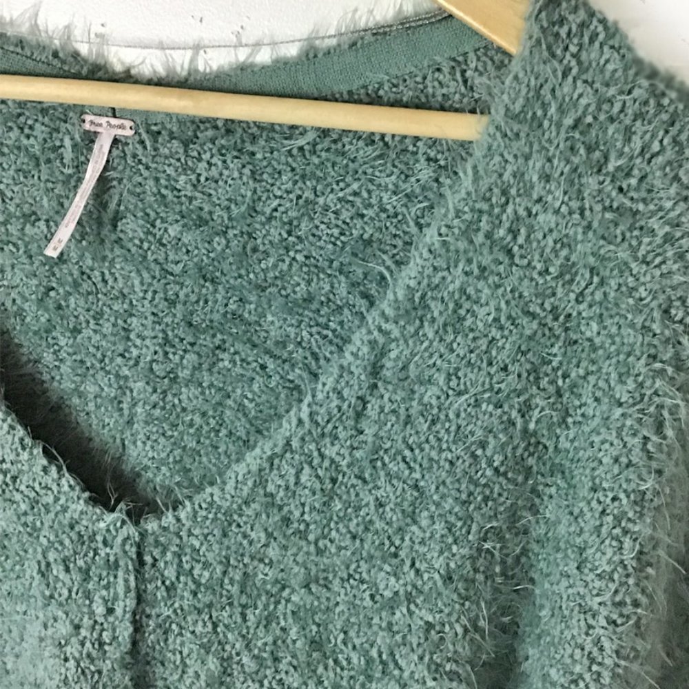 FREE PEOPLE Icing V-neck Sweater In Spring Dust - Picture 6 of 16